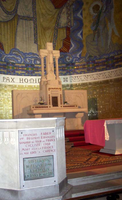 Plaque à la mémoire de François Faber, grand champion cycliste luxembourgeois