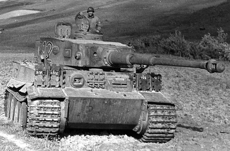Un char "Tigre" capturé par les troupes alliées
