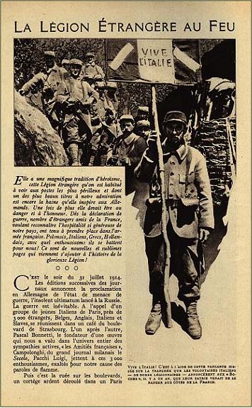 Les Italiens à la Légion Étrangère